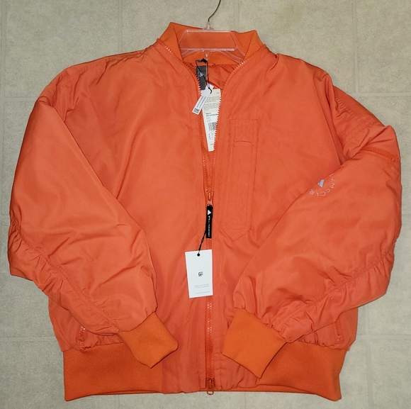 Adidas by Stella McCartney Jackets & Blazers - adidas by Stella McCartney woven bomber jacket - Orange